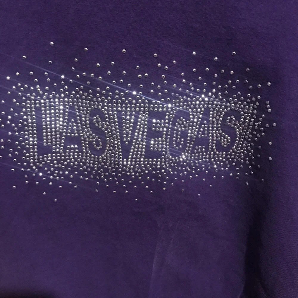 Purple embroidered short sleeve t-shirt size 10 /12 - Picture 4 of 4